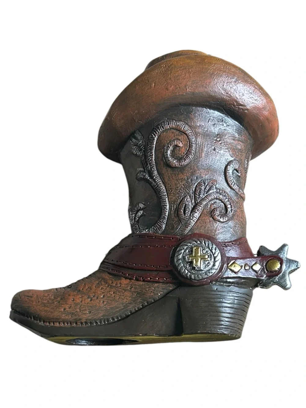 Rustic Western Cowboy Boot Birdhouse Hanging Decor New No Box - Picture 4 of 8
